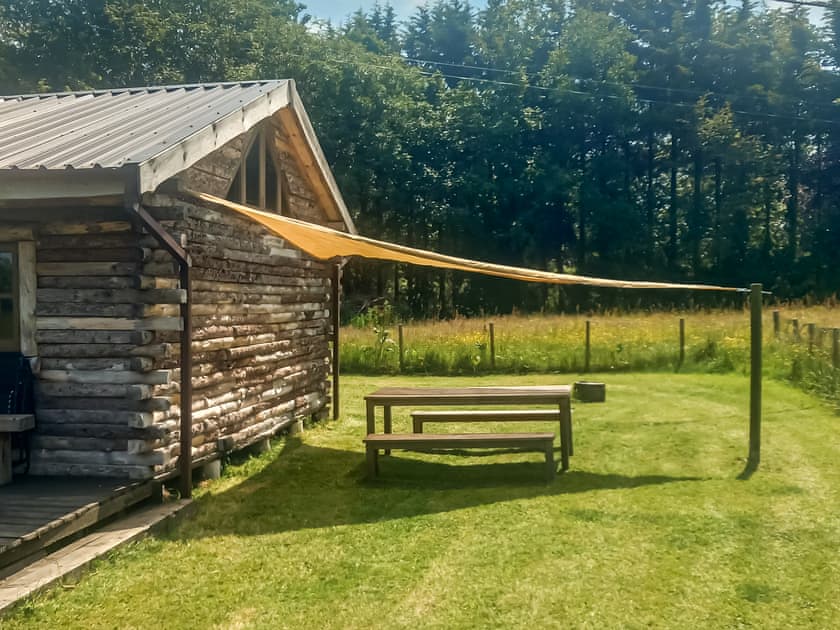 Sitting-out-area | The Sunset Cabin, Beccles