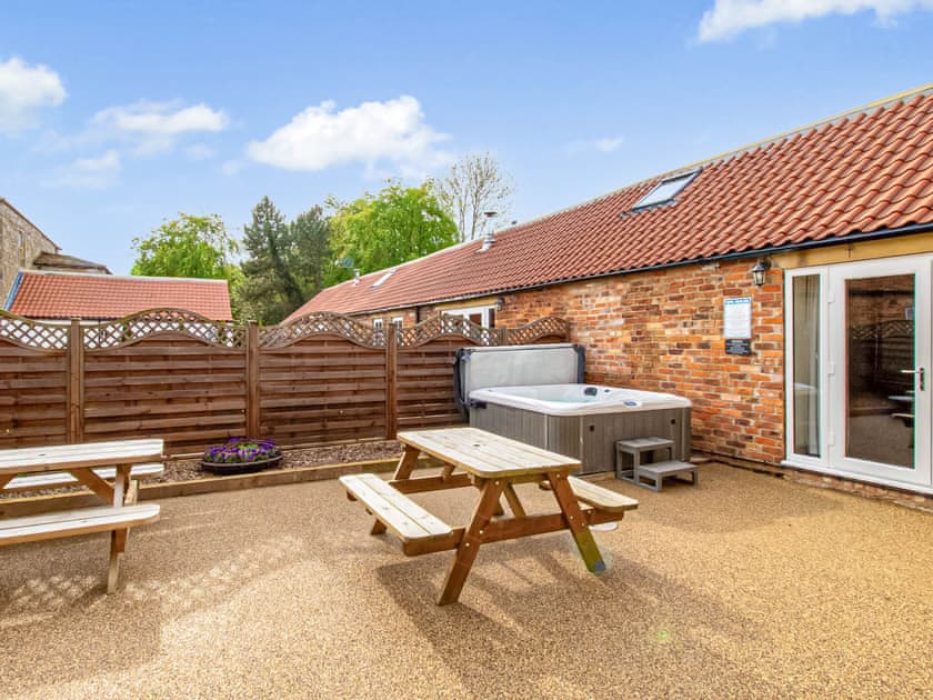 Sitting-out-area | Yard End - Killerby Old Hall, Cayton, near Scarborough
