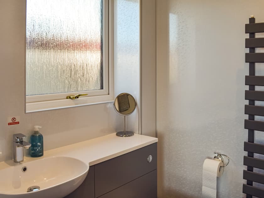 Ensuit Bathroom with walk in shower  | Lowesmuir Cottage, New Cumnock