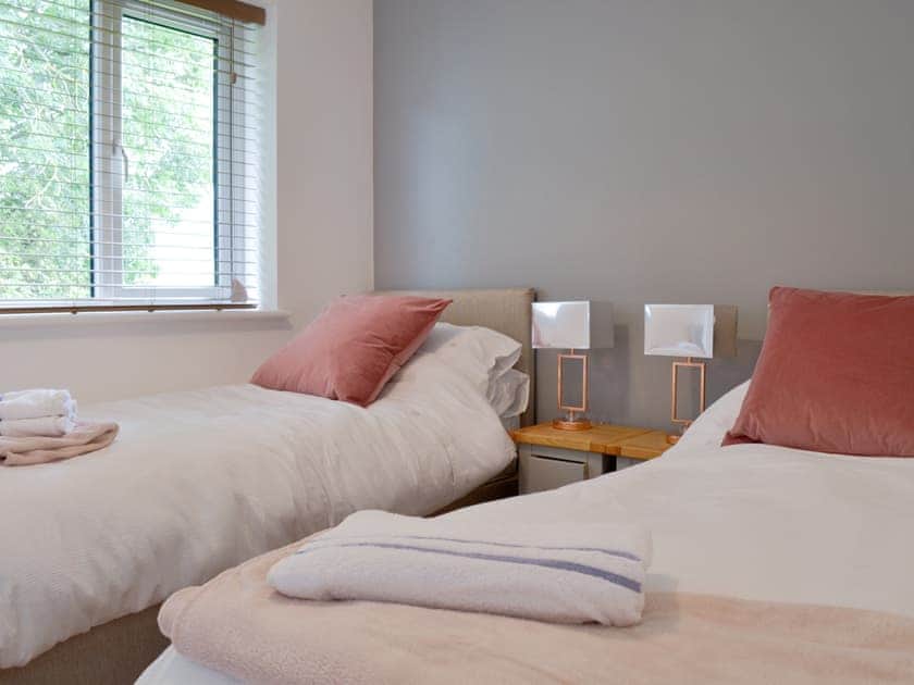 Twin bedroom | Cedar Lodge - Broad View Farm, Blacknest, near Alton