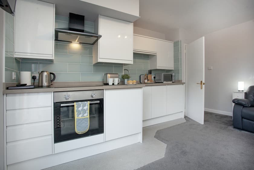 Open plan living space | Garden Apartment - New Esplanade Court, Paignton