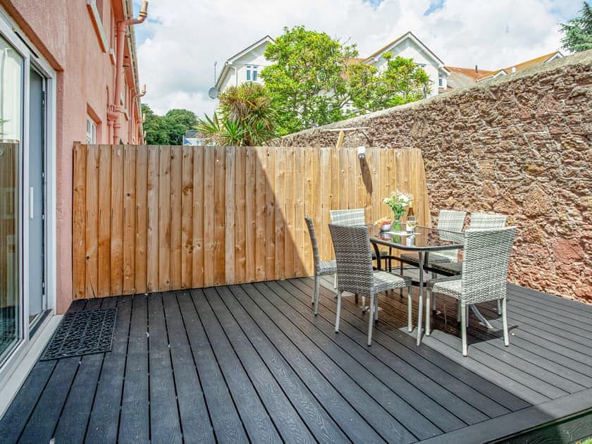 Patio | Garden Apartment - New Esplanade Court, Paignton