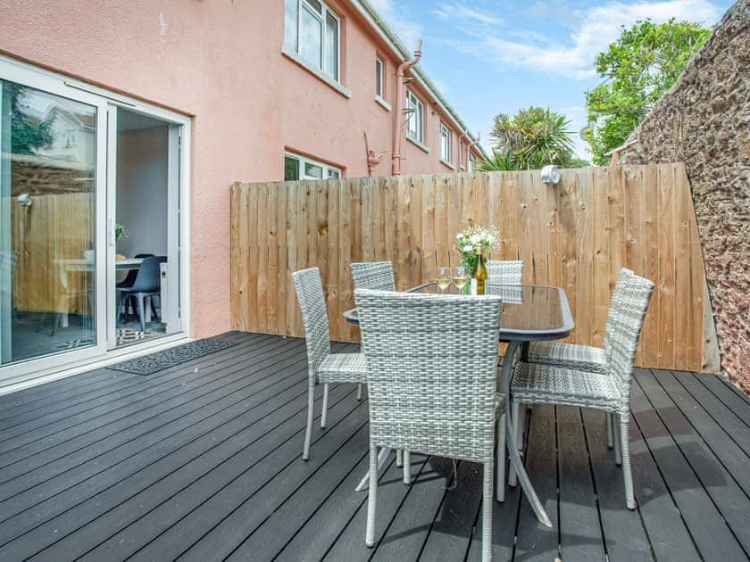 Patio | Garden Apartment - New Esplanade Court, Paignton