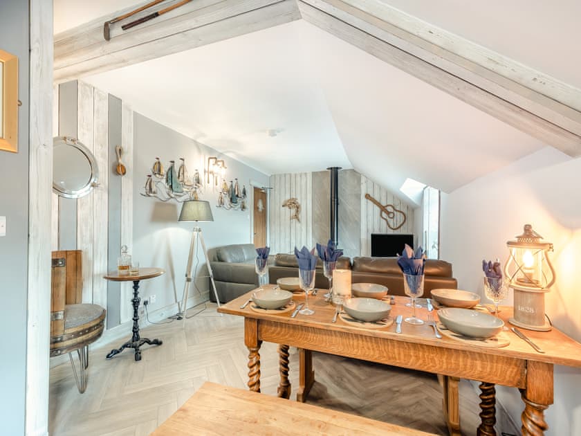 Open plan living space | Harbour View - Harbour Cottages, Dunure, near Ayr