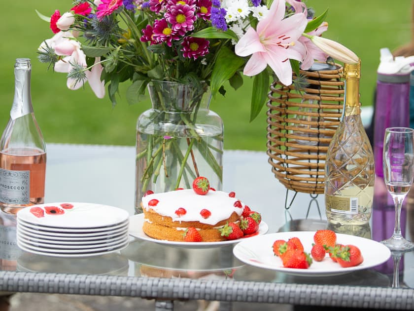 Sitting-out-area | Bramble Barn - Middle Huntingford Barns, Charfield, near Wotton-under-Edge