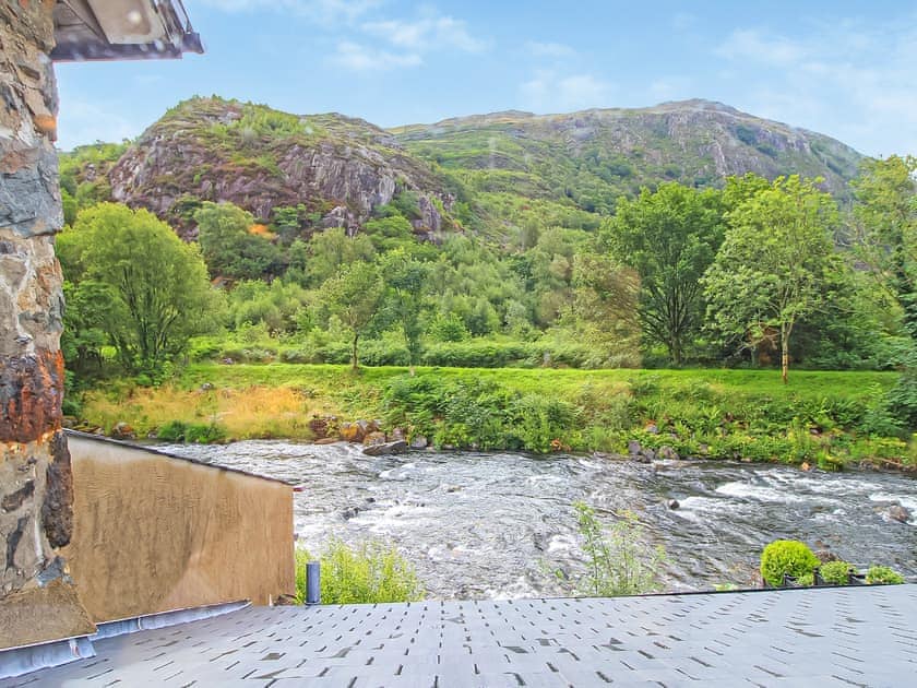 View from the double bedroom | Riverside Cottage, Beddgelert