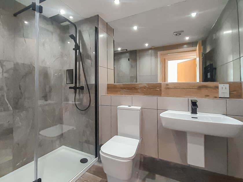 New shower room | Sail Loft Apartment, Whitby
