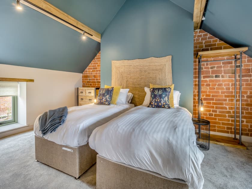 Twin bedroom | The Granary - Betton Alkmere Farm, Betton Strange, near Shrewsbury