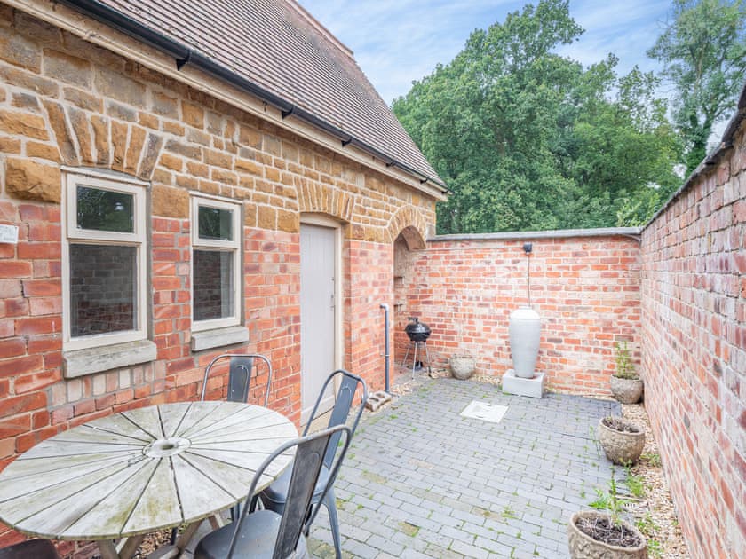 Patio | Lodge Cottage, Belvoir, near Grantham