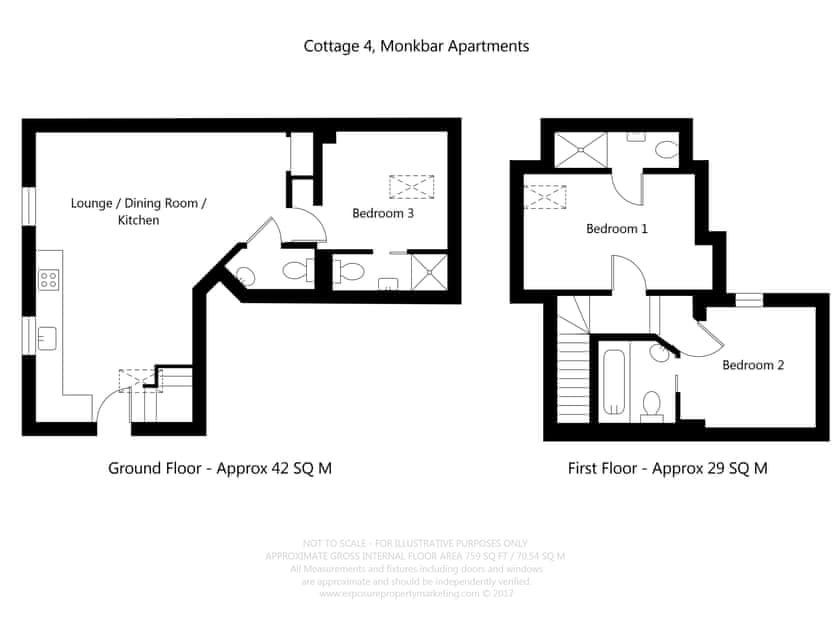 Floor plan | 4 Monkbar Mews - City Apartments, York