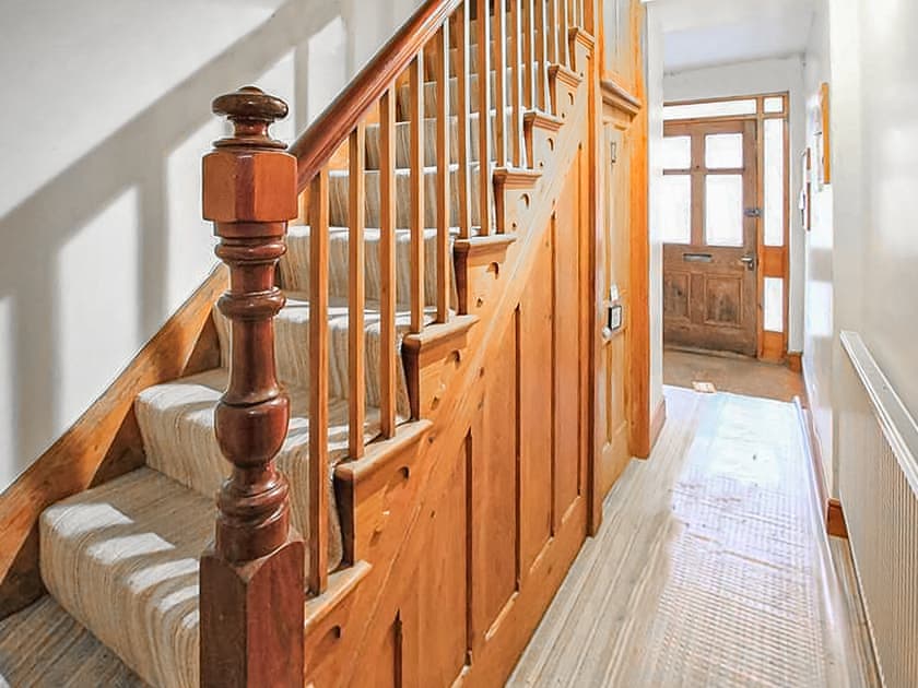 Communal Hallway, these stairs take you up to the apartment  | Captain’s Rest, Porthmadog