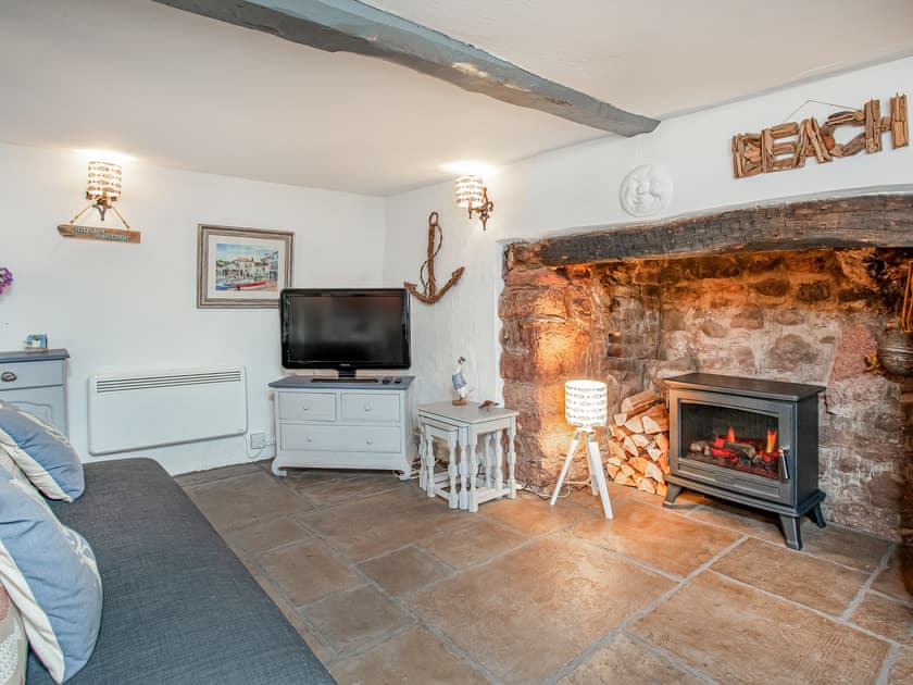 Cosy living and dining area | Lobster Cottage, Holcombe, near Dawlish