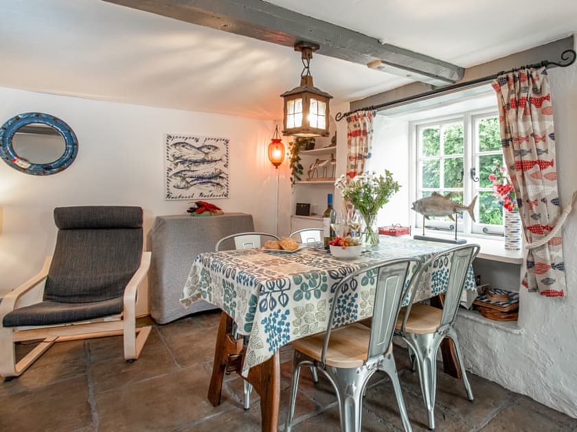 Cosy living and dining area | Lobster Cottage, Holcombe, near Dawlish