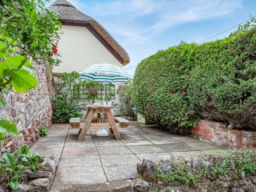 Sitting-out-area | Lobster Cottage, Holcombe, near Dawlish