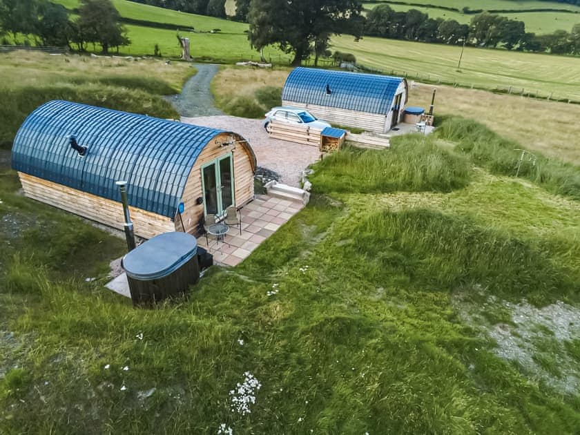 Exterior. Property on the right | Creyr Glas Pod - Y Gadlas, Penybontfawr, near Llanfyllin