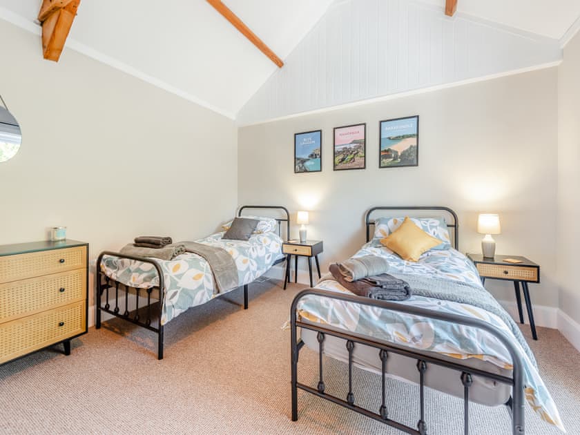 Twin bedroom | Mill Keeper’s Cottage, St. Clears