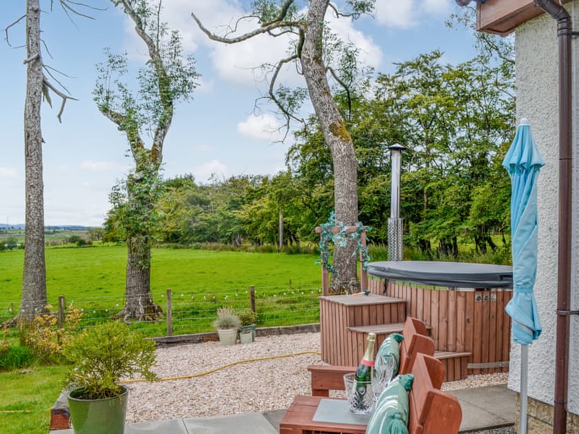 Patio | Trelaw - Farmhouse Holidays, Cumnock