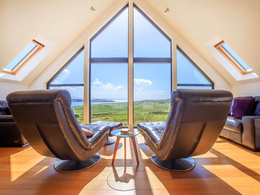 Spacious living room with spectacular views | Stac Polly Lodge, Achiltibuie near Ullapool
