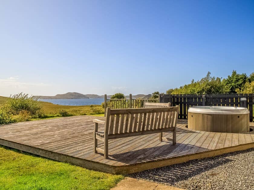 Patio | Stac Polly Lodge, Achiltibuie near Ullapool