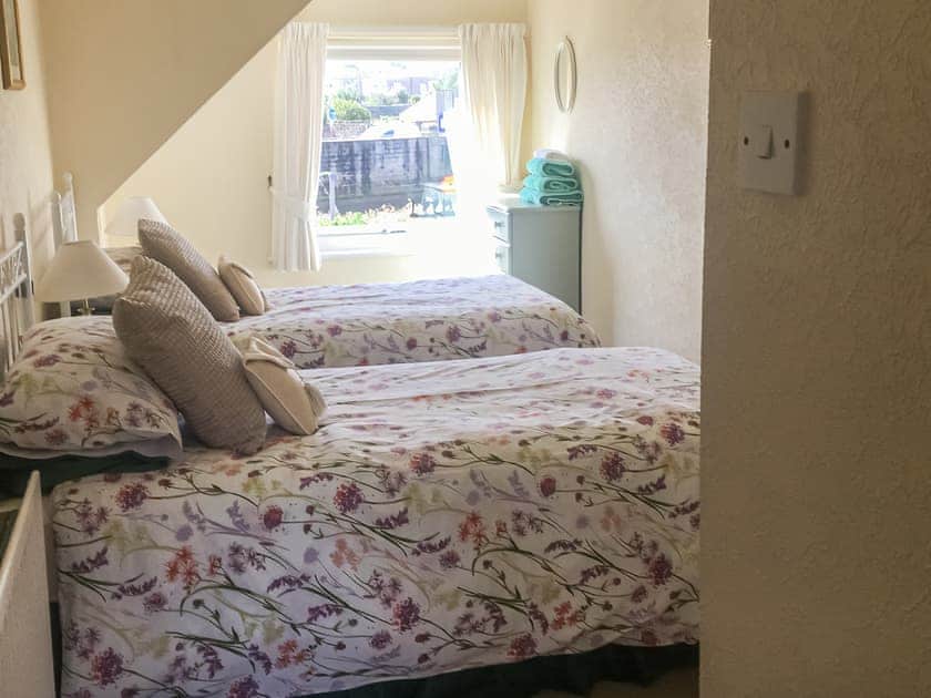 Good-sized twin bedroom | Harbour Cottage, Haverigg, near Millom