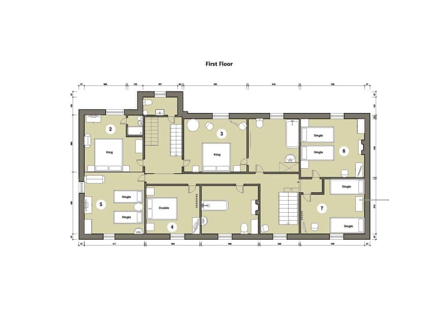 Floor plan of first floor | Braydeston House, Brundall, near Norwich