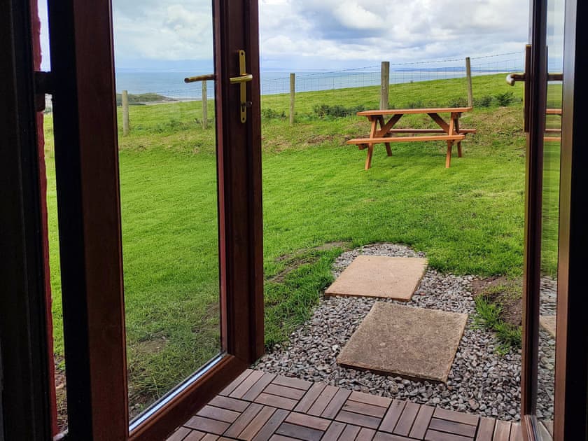 View from rear patio doors  | Ceiliog Bach, Llangennith, near Swansea