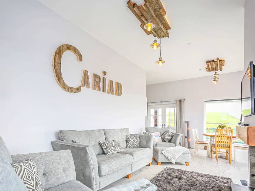 Open plan living space | Captains Beach House, Aberdesach