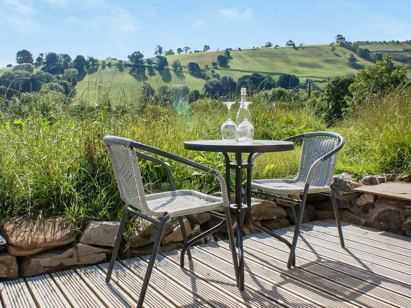 Patio | Creyr Glas Pod - Y Gadlas, Penybontfawr, near Llanfyllin