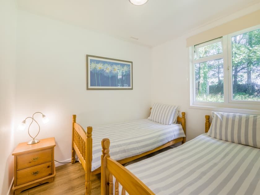 Twin bedroom | Keeper’s Wood - At Berridon Lodges, Bradworthy, near Holsworthy
