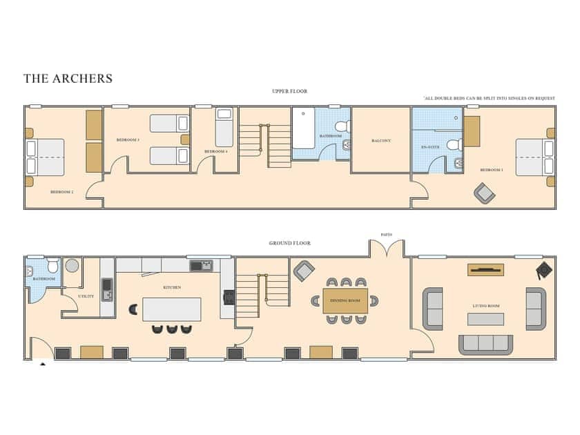 Floor plan | Honies Farm barns- The Archers - Honies Farm barns, East Stoke, near Newark