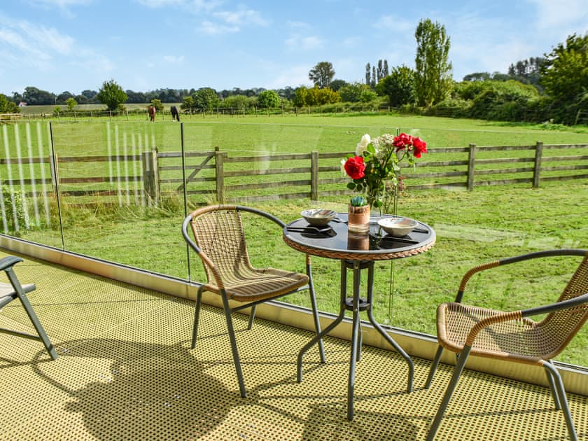 Terrace | Cedar Lodge - Solar Rise Lodges, Old Buckenham