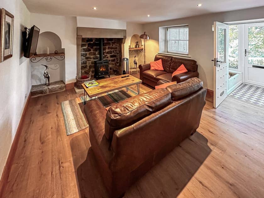 Delightful living room with wood burner | The Cottage, Pateley Bridge, near Harrogate