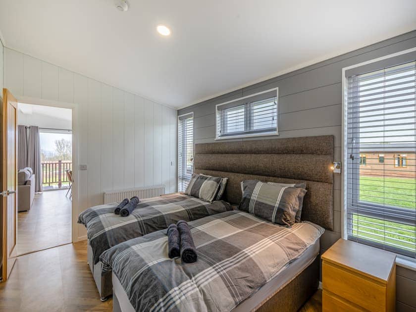 Twin bedroom | Billy Goat Lodge - Chadwick Bank Holiday Lodges, Chadwick, near Worcester