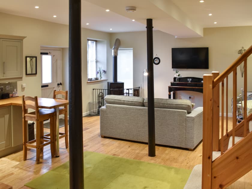 Open plan living space | Barn End - Hole House Farm Cottages, Pooley Bridge, nr. Ullswater