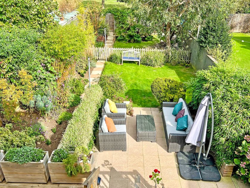 View to garden from bedrooms | Meadow View, Weymouth