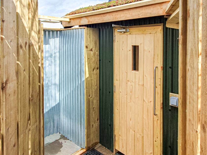 Sauna entrance | Malvern Hills Lodge, Malvern