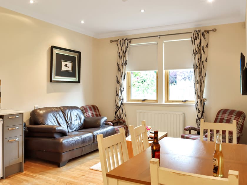 Living area | Family Lodge No.2 The Place Downstairs - Atholl Palace Holidays, Pitlochry