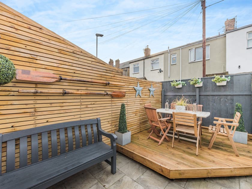Sitting-out-area | Neptune Cottage, Amble
