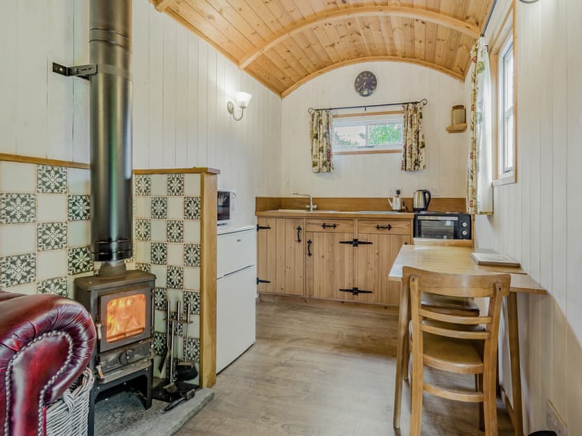 Kitchen area | Shepherds Retreat - Morrells Wood Farm, Leighton, near Shrewsbury