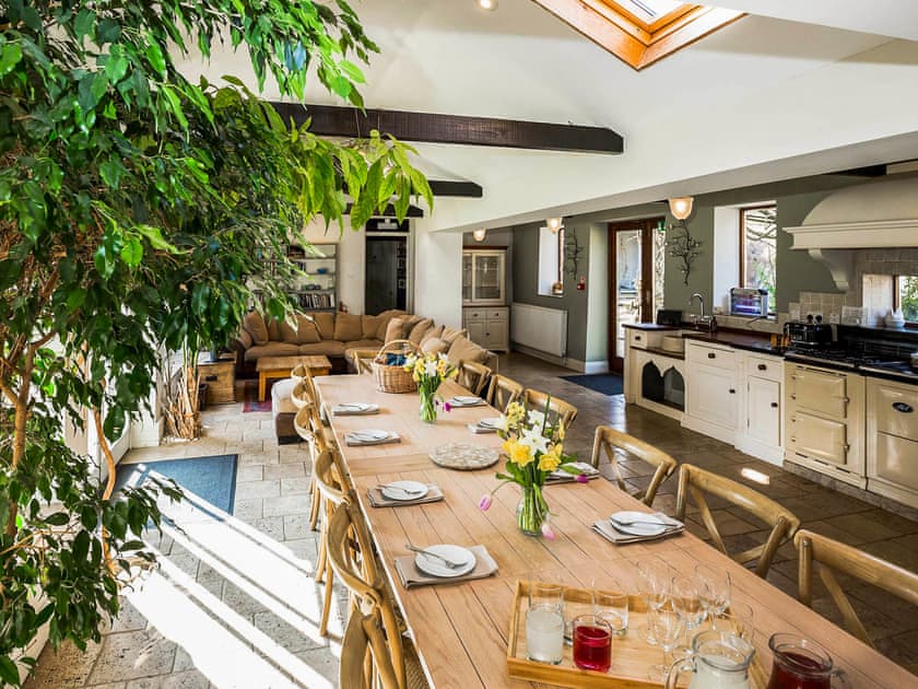 Large kitchen and dining area with Aga range | The Sedgeford Hall - Sedgeford Hall Estate , Sedgeford, near Hunstanton