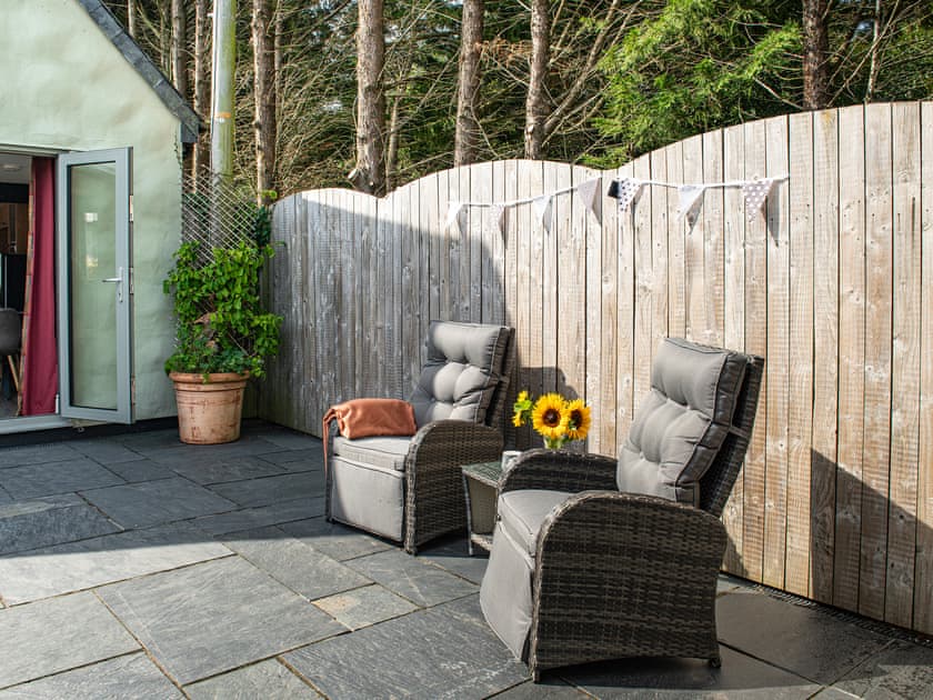 Delightful enclosed patio area | Little Willow - The Willows, Ruthvoes, near St Columb