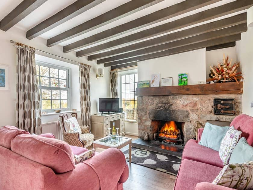 Charming living room with a real fire | Ty Newydd y Graig, Tremeirchion, near St. Asaph