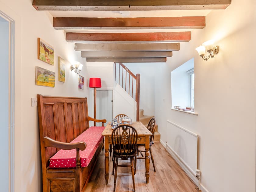 Characterful hallway with additional seating/dining space | Ty Newydd y Graig, Tremeirchion, near St. Asaph