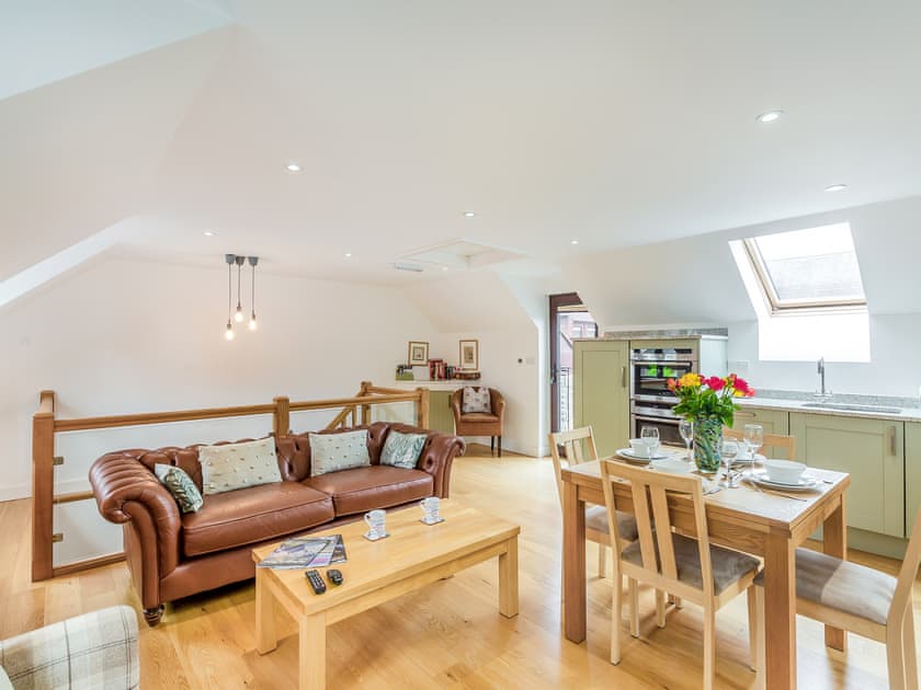 Open plan living space | Llofft Storws - Plas Marian Holiday Cottages, Trefdraeth, near Bordorgan