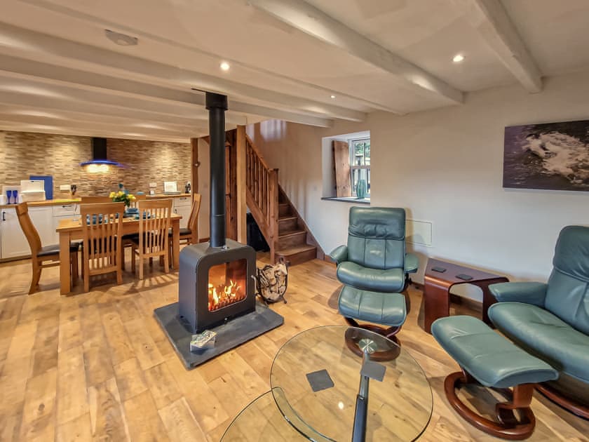 Open plan living space | Ponycob Cottage - Dolgoy Cottages, Llangrannog