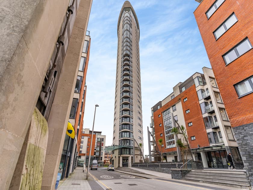 Exterior | Apartment 13 - Meridian Tower, Swansea