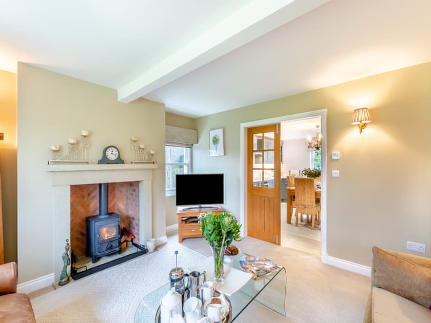 Comfortable and warm living room with wood burner | Adair Cottage - Meresyke Farm, Wigglesworth, near Settle