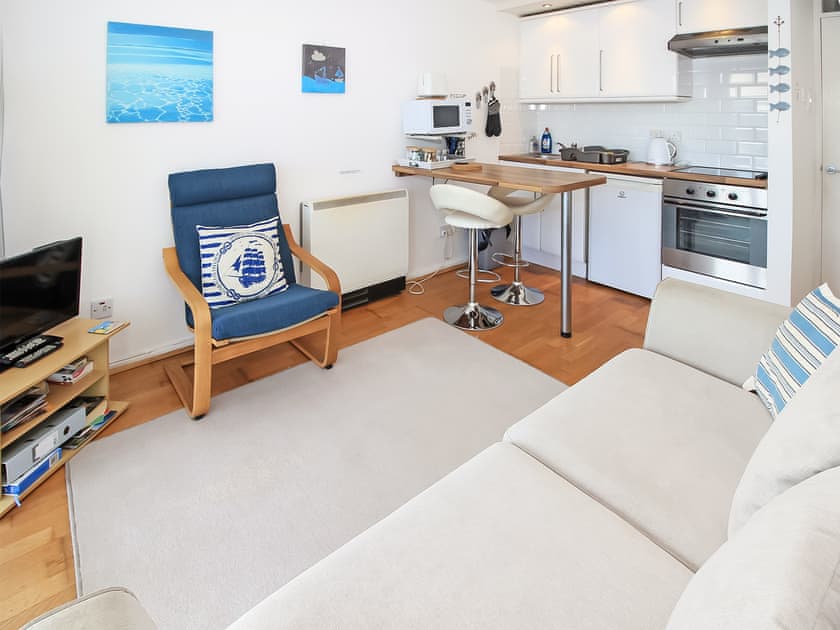 Open plan living space | Southerly Views Flat, Porthmadog