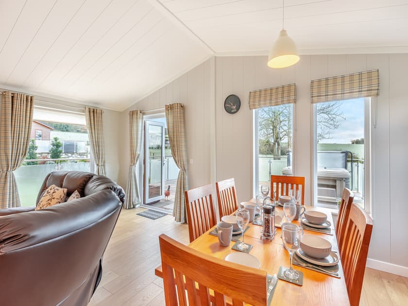 Open plan living space | Pines Lodge - Holly and Pines Holidays, Holywell
