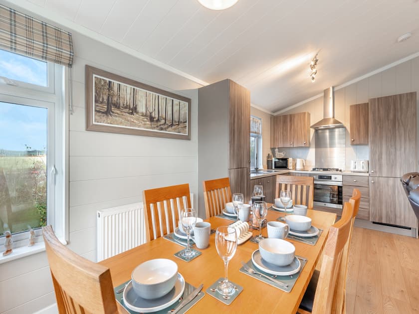 Open plan living space | Pines Lodge - Holly and Pines Holidays, Holywell